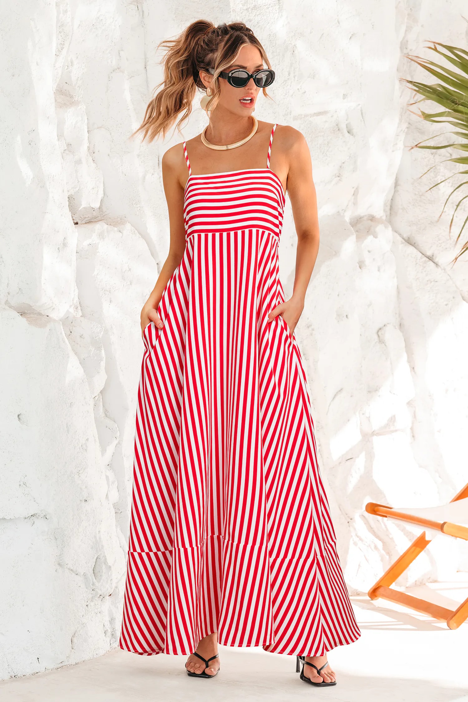 Subtle Lines Striped Maxi Dress